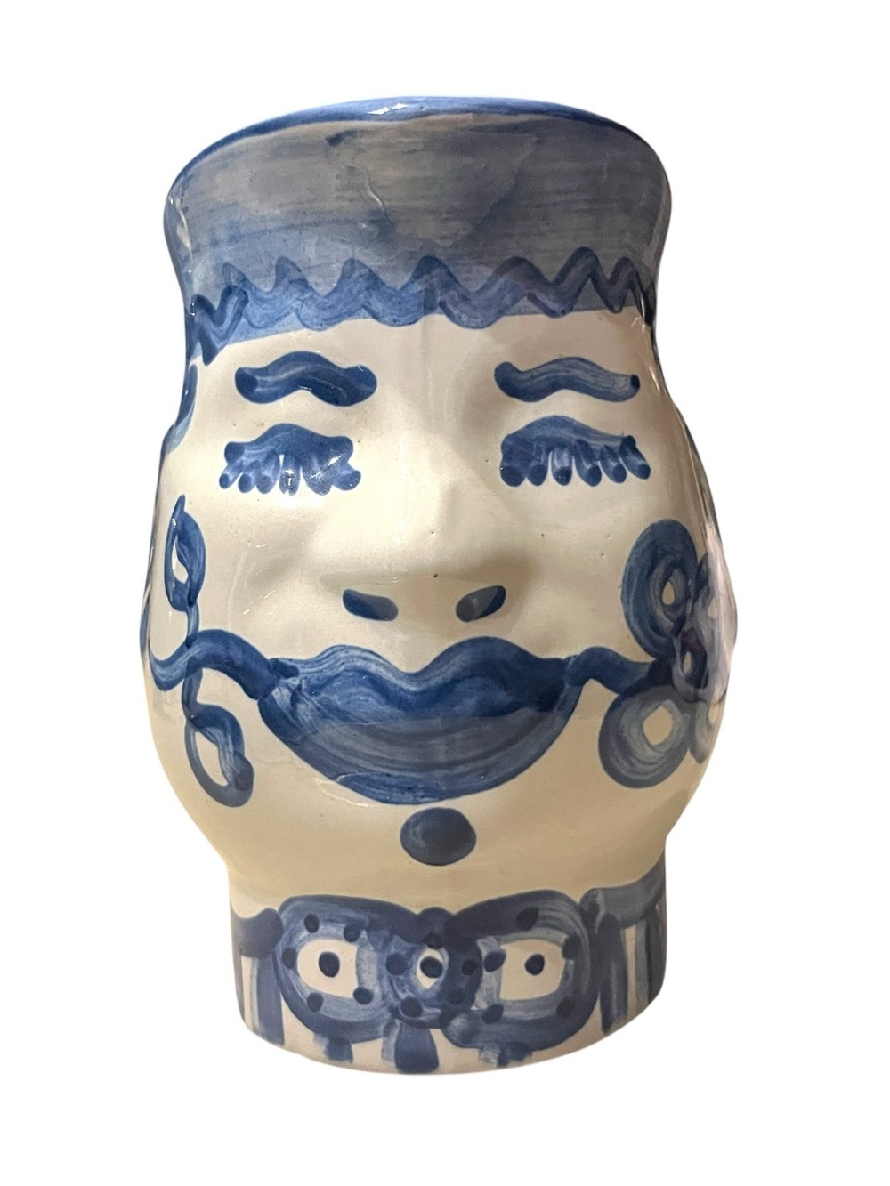 VINTAGE M. A. HADLEY POTTERY TOBY JUG FACE PITCHER “Empty”